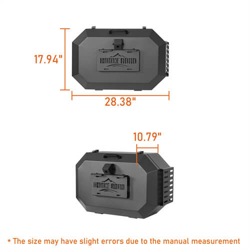 Load image into Gallery viewer, Tailgate Spare Tire Carrier Outer Storage Lock Box Jeep Wrangler Parts For 2018-2023 Jeep Wrangler JL - Hooke Road b3052s 14
