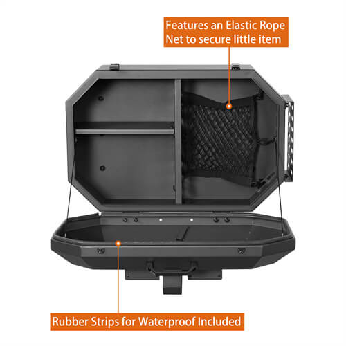 Load image into Gallery viewer, Tailgate Spare Tire Carrier Outer Storage Lock Box Jeep Wrangler Parts For 2018-2023 Jeep Wrangler JL - Hooke Road b3052s 17

