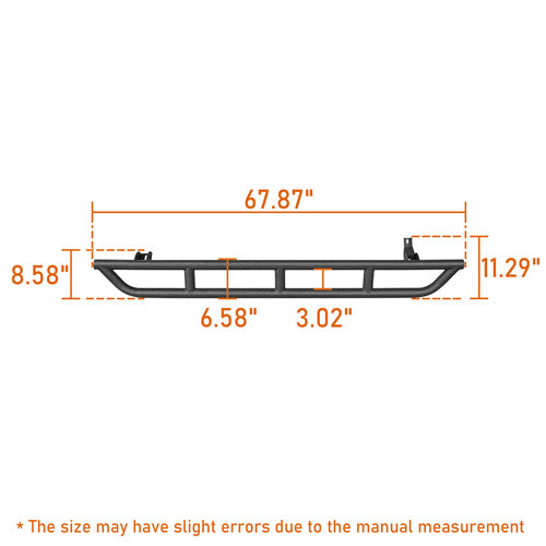 Load image into Gallery viewer, 2010-2024 Toyota 4Runner Slider Rocker Guards Wheel To Wheel Running Boards Side Steps- Hooke Road b9801s 13
