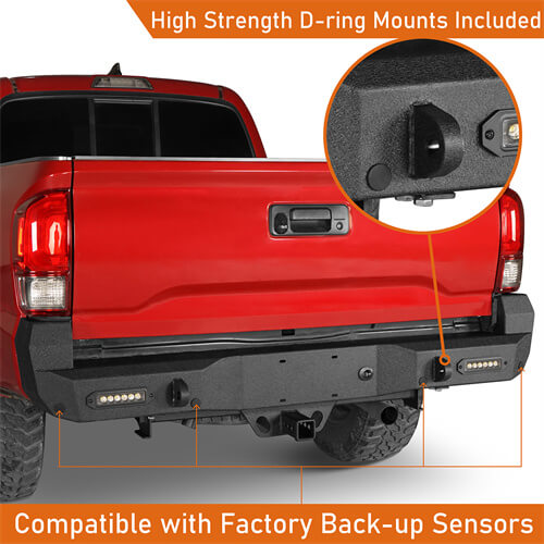 Load image into Gallery viewer, 2016-2023 Tacoma Steel Rear Bumper w/License Plate Light - HookeRoad b4214s 10
