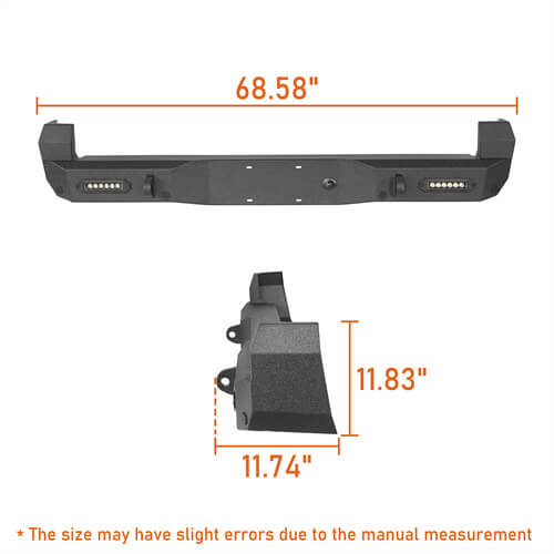 Load image into Gallery viewer, 2016-2023 Tacoma Steel Rear Bumper w/License Plate Light - HookeRoad b4214s 12
