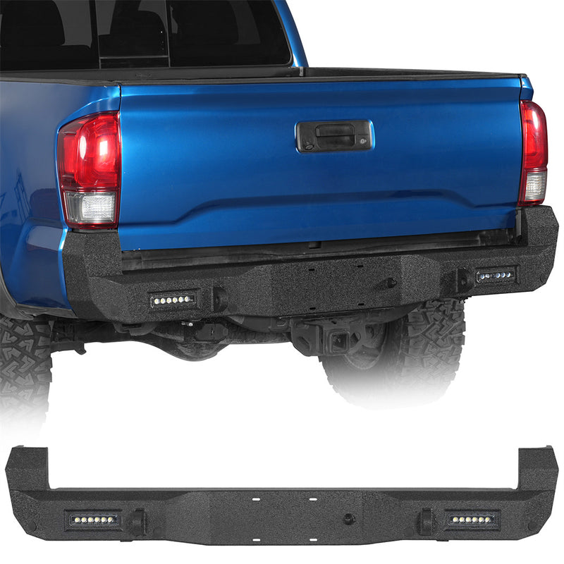 Load image into Gallery viewer, Hooke Road 2016-2023 Tacoma Steel Rear Bumper w/License Plate Light b4214 1

