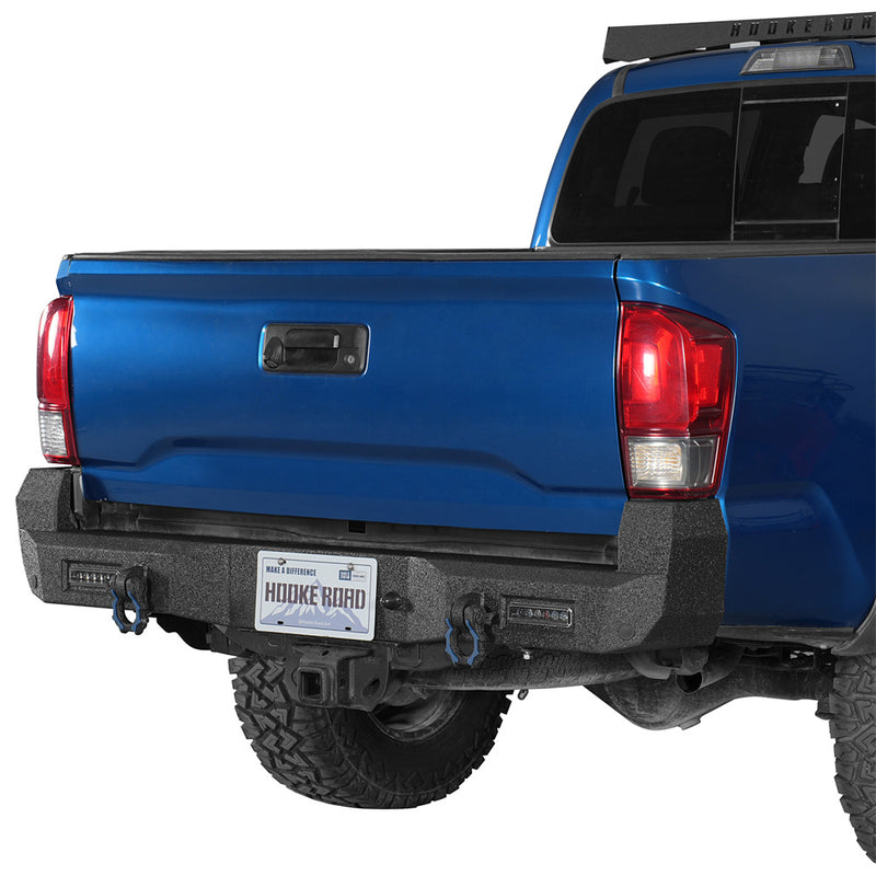 Load image into Gallery viewer, Hooke Road 2016-2023 Tacoma Steel Rear Bumper w/License Plate Light b4214 2
