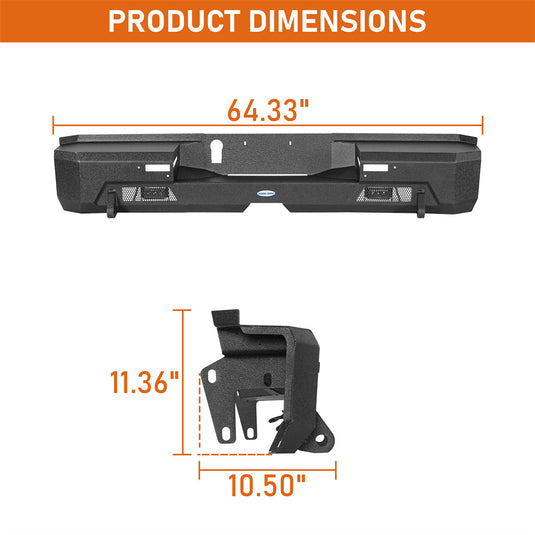 Hooke Road 2022-2026 Toyota Tundra Rear Bumper Replacement b5100 5