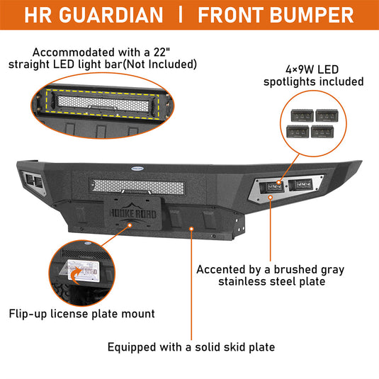Hooke Road 1994-2002 Ram 1500/2500/3500 Front Bumper Full Width b6440 9