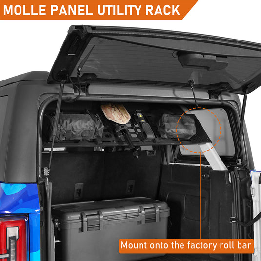 Trunk MOLLE Panel Utility Rack for 2021-2026 Ford Bronco 4-Door Hardtop  b8946s 7