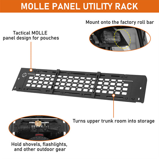 Trunk MOLLE Panel Utility Rack for 2021-2026 Ford Bronco 4-Door Hardtop  b8946s 8