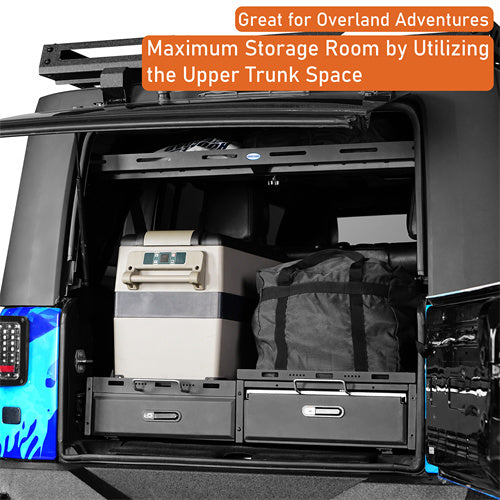 Load image into Gallery viewer, Trunk Upper Basket Cargo Rack (07-18 Jeep Wrangler JK 4-Door Hardtop) - Hooke Road
