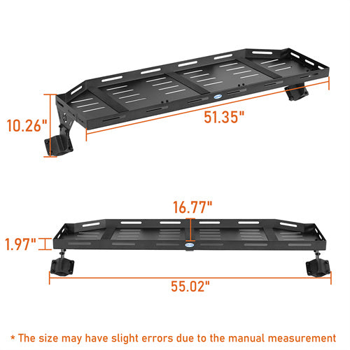 Load image into Gallery viewer, Hooke Road Trunk Upper Basket Cargo Rack for 2007-2018 Jeep Wrangler JK 4-Door Hardtop b2120s 8
