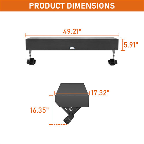 Hooke Road Trunk Upper Locking Storage Box 2018-2025 Jeep Wrangler JL 4-Door b3092s 5