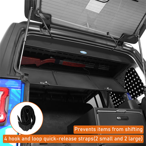 Hooke Road Trunk Upper Locking Storage Box 2018-2025 Jeep Wrangler JL 4-Door b3092s 8