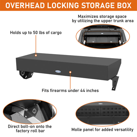 Trunk Storage Box with Locks for 2021-2026 Ford Bronco 4-Door Hardtop Hooke Road b8939s 8