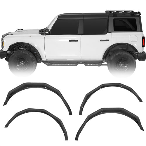 Hooke Road Steel Tube Fender Flares for 21-25 Ford Bronco 4-Door b8934 1