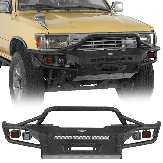 Tube Front Bumper with Winch Plate for 1990-1995 Toyota 4Runner Hooke Road b9704ab 1