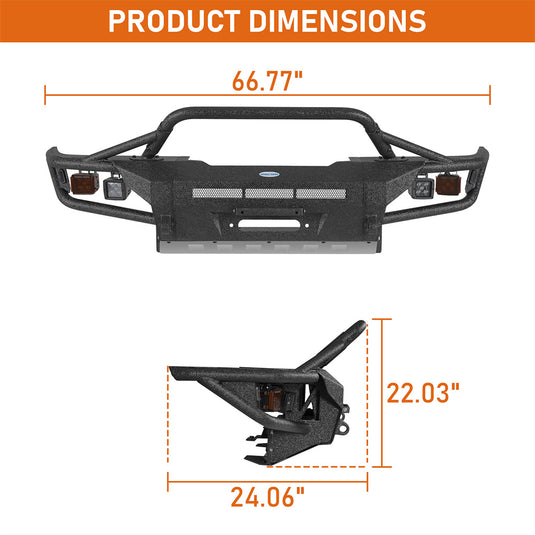 Tube Front Bumper with Winch Plate for 1990-1995 Toyota 4Runner Hooke Road b9704ab 7