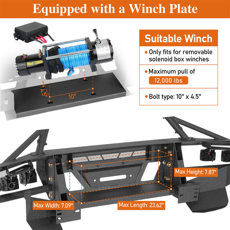 Load image into Gallery viewer, Tube Front Bumper with Winch Plate for 2003-2009 Toyota 4Runner b9856abs 5
