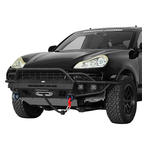 2008-2010 Porsche Cayenne 957 Tube Front Bumper with Winch Plate Hooke Road B7204s 2