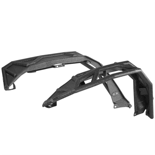 Hooke Road Jeep JL JT Tube Front Fender Flares w/ Turn Signal Lights b3095s 4