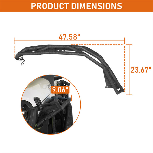 Hooke Road Jeep JL JT Tube Front Fender Flares w/ Turn Signal Lights b3095s 5