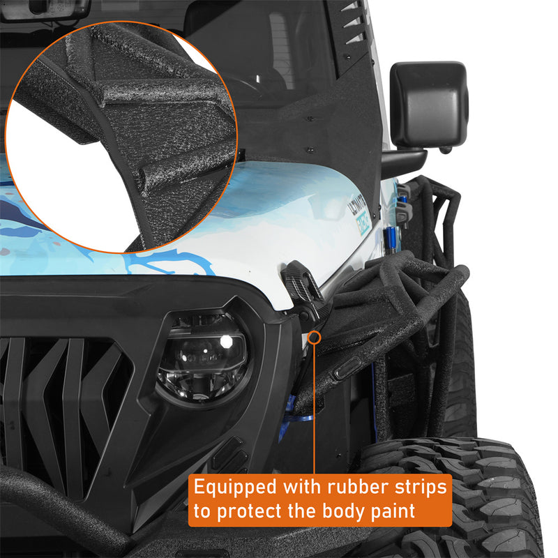 Load image into Gallery viewer, Hooke Road Jeep JL JT Tube Front Fender Flares w/ Turn Signal Lights b3095s 8
