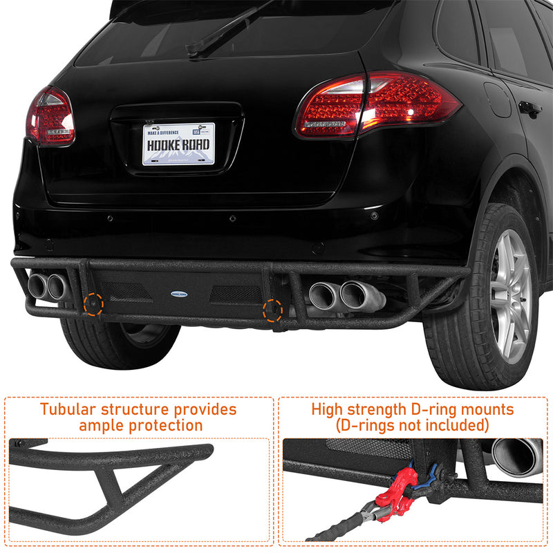 Load image into Gallery viewer, Hooke Road Tube Rear Bumper for 2011-2014 Porsche Cayenne 958.1 b7213s 6
