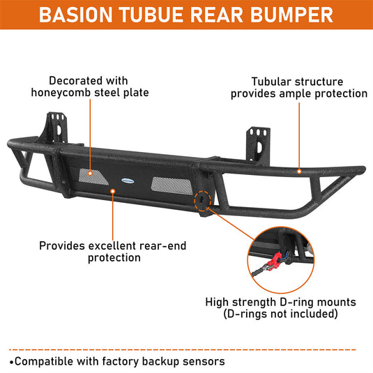 Hooke Road Tube Rear Bumper for 2011-2014 Porsche Cayenne 958.1 b7213s 7