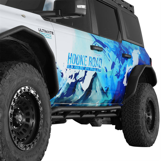 Hooke Road Tube Rock Slider for 2021-2026 Ford Bronco 4-Door b8950s 2