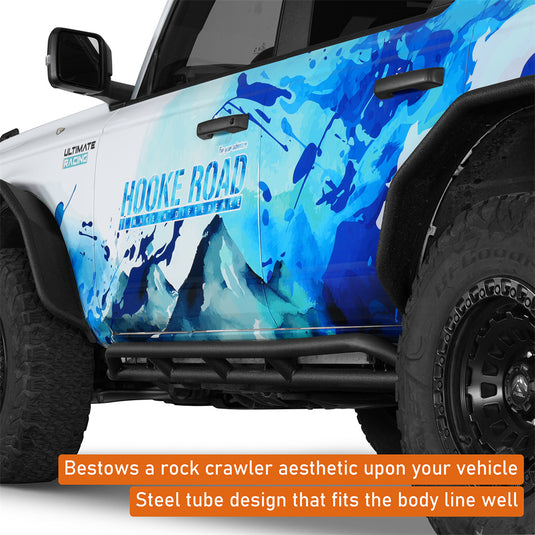 Hooke Road Tube Rock Slider for 2021-2026 Ford Bronco 4-Door b8950s 6