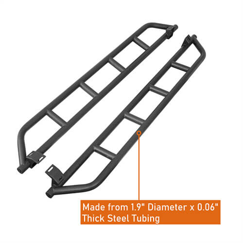 Load image into Gallery viewer, 2016-2023 Toyota Tacoma Side Steps Tube Slider Rocker Guards 4x4 Truck Parts - Hooke Road b4216s 11
