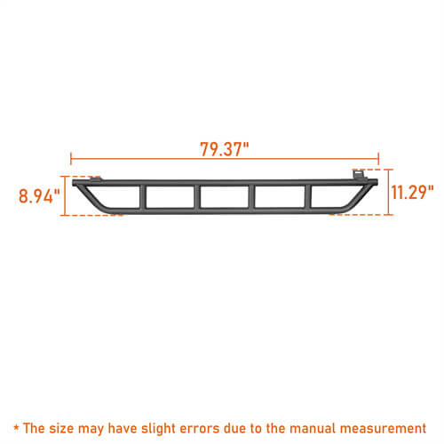 Load image into Gallery viewer, 2016-2023 Toyota Tacoma Side Steps Tube Slider Rocker Guards 4x4 Truck Parts - Hooke Road b4216s 14
