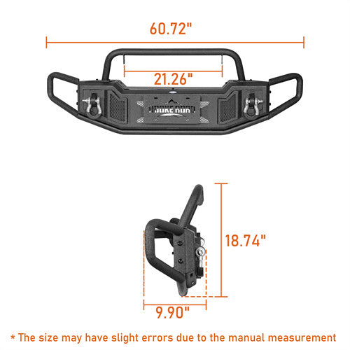 Load image into Gallery viewer, Jeep Wrangler JL Front Bumper Gladiator JT Front Bumper Aftermarket Bumper 4x4 Jeep Parts - Hooke Road b3062s 14
