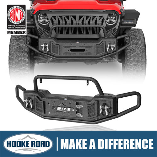 Jeep Wrangler JL Front Bumper Gladiator JT Front Bumper Aftermarket Bumper 4x4 Jeep Parts - Hooke Road b3062s 1