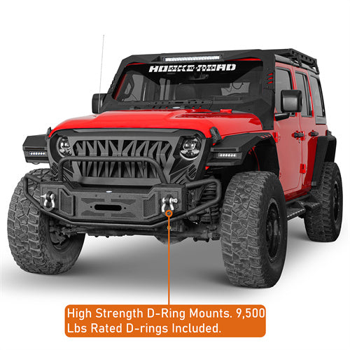 Load image into Gallery viewer, Jeep Wrangler JL Front Bumper Gladiator JT Front Bumper Aftermarket Bumper 4x4 Jeep Parts - Hooke Road b3062s 6
