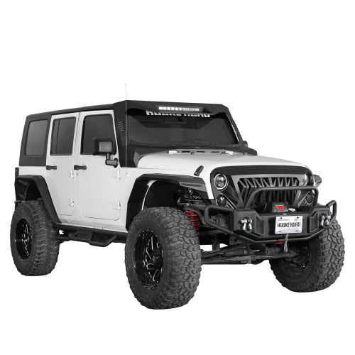 Hooke Road Jeep JK Tubular Front Bumper for 2007-2018 Jeep Wrangler JK b2091 3