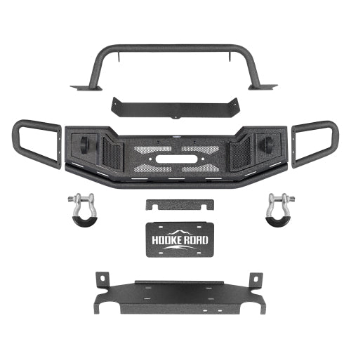 Hooke Road Jeep JK Tubular Front Bumper for 2007-2018 Jeep Wrangler JK b2091 9