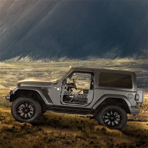 Load image into Gallery viewer, 18-23 Jeep Wrangler JL Tubular Half Doors w/Side View Mirrors For 2-Door - Hooke Road b3046s 10
