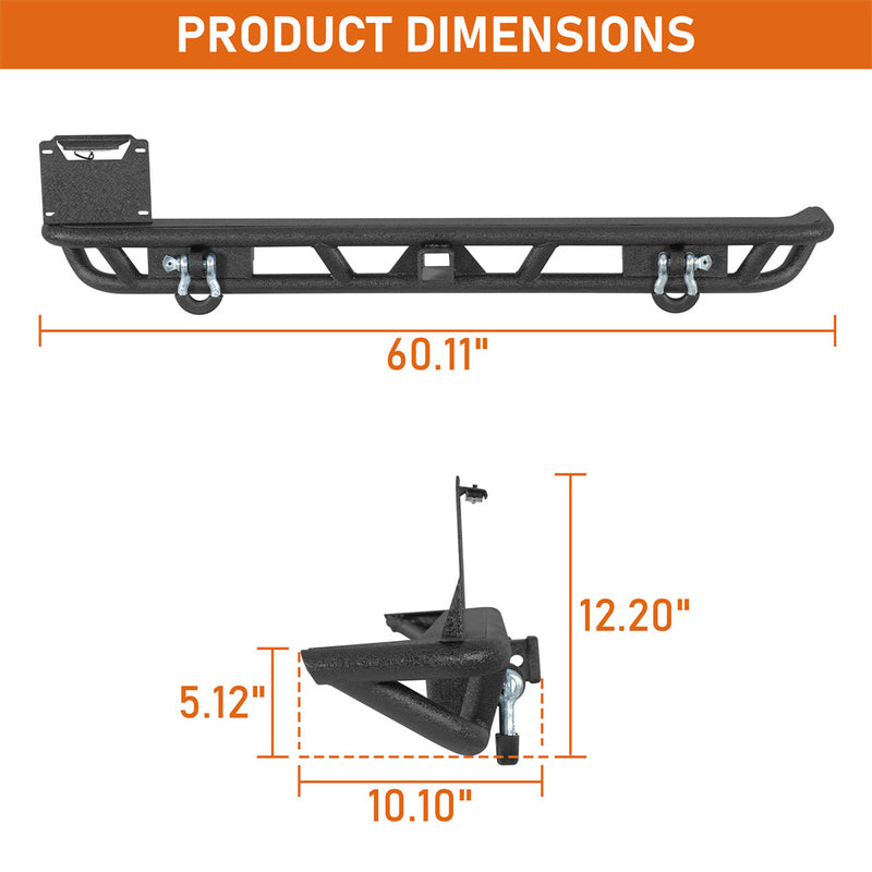 Load image into Gallery viewer, Tubular Rear Bumper for 1976-1986 Jeep CJ-5 CJ-7 CJ-8 Scrambler Hooke Road b1089s 5
