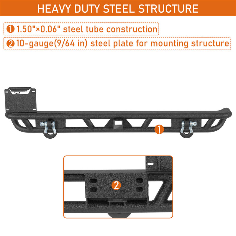 Load image into Gallery viewer, Tubular Rear Bumper for 1976-1986 Jeep CJ-5 CJ-7 CJ-8 Scrambler Hooke Road b1089s 7
