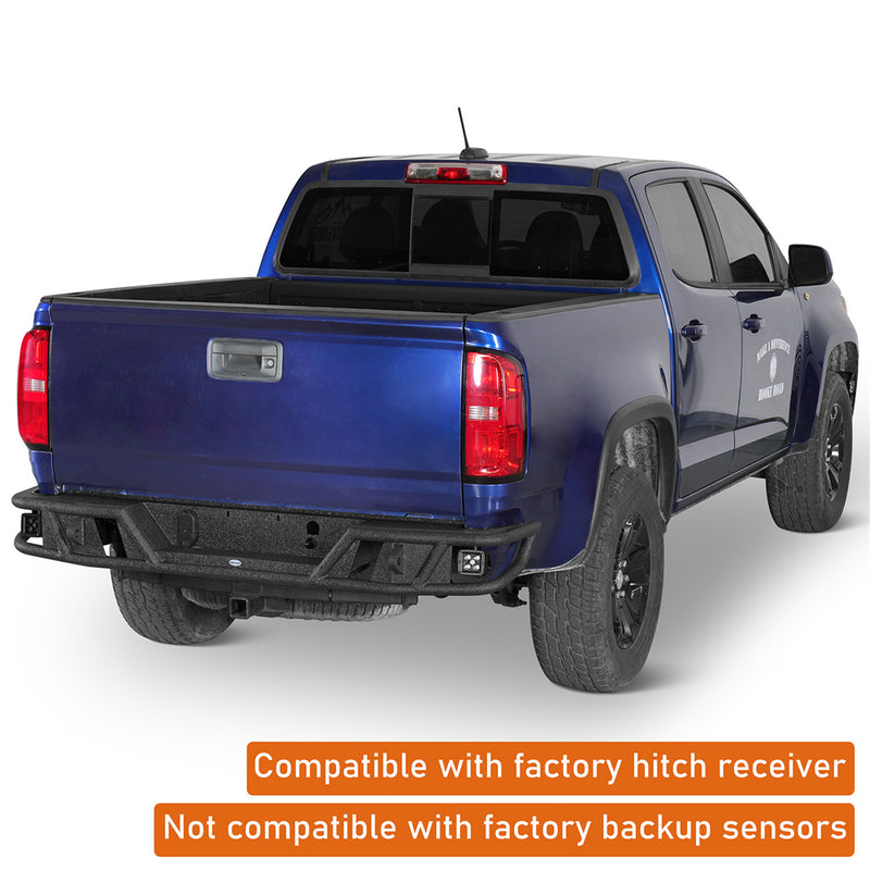 Load image into Gallery viewer, Tubular Rear Bumper for 2015-2022 Chevy Colorado &amp; GMC Canyon Hooke Road b9126s 7
