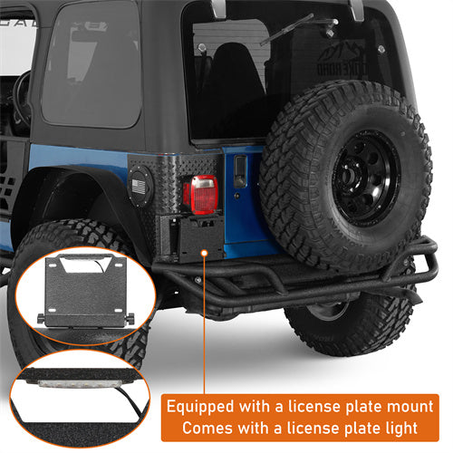 Load image into Gallery viewer, Hooke Road Tubular Rear Bumper for 1987-2006 Jeep Wrangler YJ TJ b1083s  5
