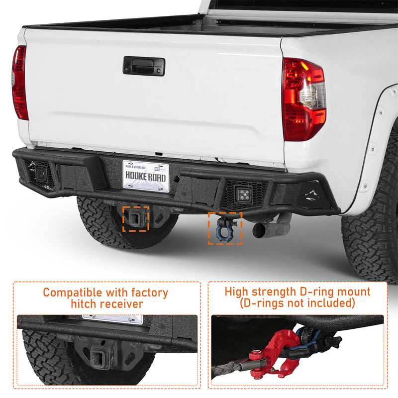 Load image into Gallery viewer, Hooke Road Tubular Rear Bumper for 2014-2021 Toyota Tundra b5036s 7
