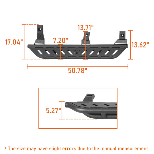 Hooke Road Tubular Side Steps for 1997-2006 Jeep Wrangler TJ, Excluding Unlimited b1037 12