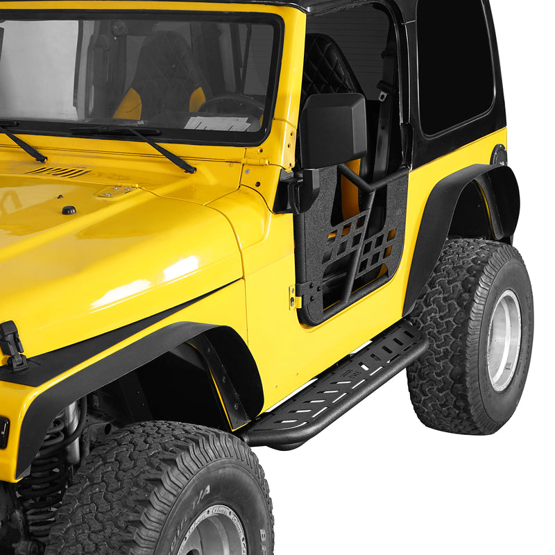 Load image into Gallery viewer, Hooke Road Tubular Side Steps for 1997-2006 Jeep Wrangler TJ, Excluding Unlimited b1037 3
