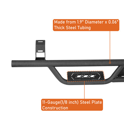 Load image into Gallery viewer, Hooke Road  Tubular Side Steps Running Boards for 2005-2023 Toyota Tacoma Double Cab b4217s 11
