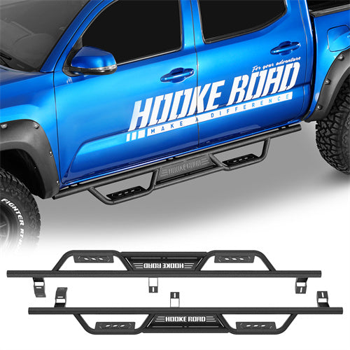 Load image into Gallery viewer, Hooke Road  Tubular Side Steps Running Boards for 2005-2023 Toyota Tacoma Double Cab b4217s 1
