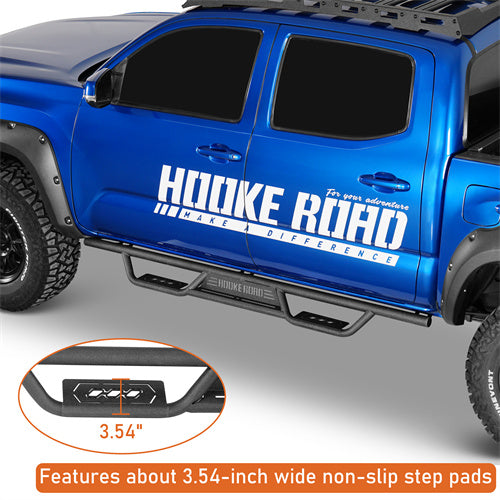 Load image into Gallery viewer, Hooke Road  Tubular Side Steps Running Boards for 2005-2023 Toyota Tacoma Double Cab b4217s 9
