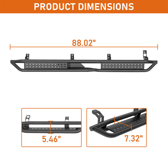 Hooke Road Two-Stair Nerf Side Step for Tundra 2007-2021 Toyota Tundra CrewMax b5025 4