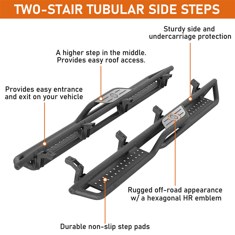 Load image into Gallery viewer, Hooke Road Two-Stair Nerf Side Step for Tundra 2007-2021 Toyota Tundra CrewMax b5025 7
