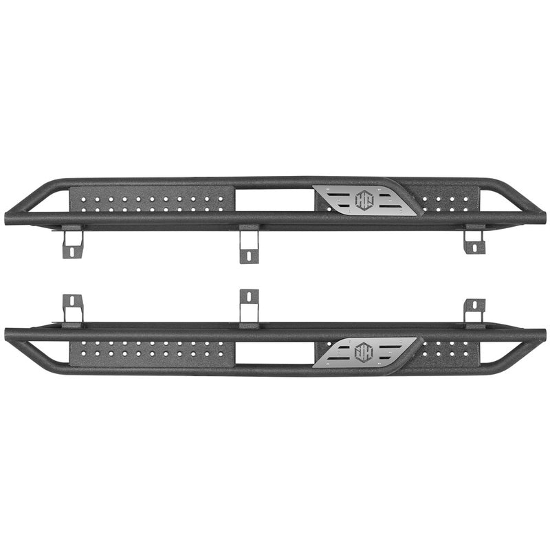 Load image into Gallery viewer, Two-Stair Nerf Side Steps for 2007-2018 Jeep Wrangler JK 4-Door Hooke Road b2110 4
