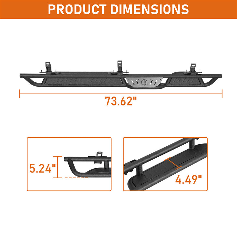 Load image into Gallery viewer, Two-Stair Side Step with Non-slip Pads for Jeep Wrangler JL 4-Door Hooke Road b3111s 4
